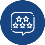 Icon representing hundreds of 5-star reviews for Christensen Family Orthodontics