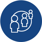 Icon representing orthodontic treatments for all ages from 5 to 85+