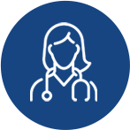 Icon representing kind and easy-to-understand orthodontic doctor