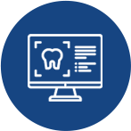 Icon representing all-digital orthodontic scans without putty impressions